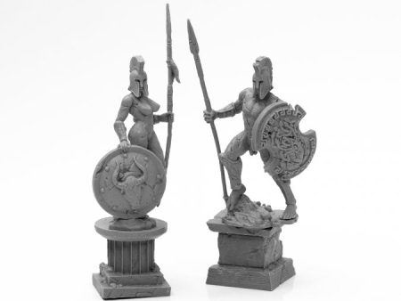 Amazon and Spartan Living Statues (Stone) Supply