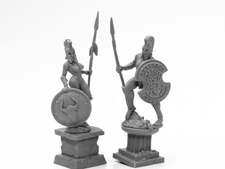 Amazon and Spartan Living Statues (Bronze) Online Hot Sale