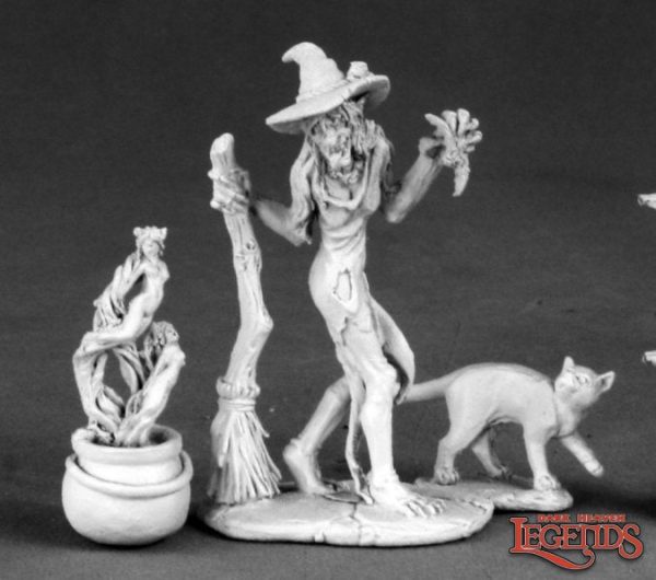 Witch, Cauldron & Cat Hot on Sale