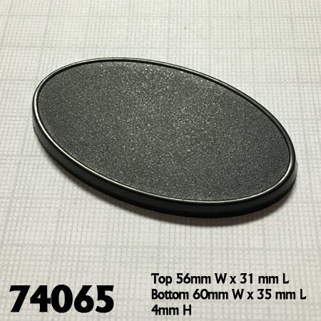 60mm x 35mm Oval Gaming Base (10) Online now