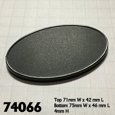 75mm x 46mm Oval Gaming Base (10) Hot on Sale