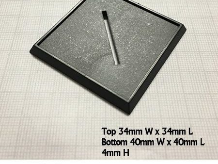 40mm Square Plastic Base (10) Online Hot Sale