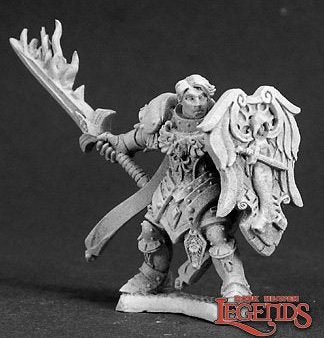 Almaran the Gold, Paladin With Flaming Sword For Sale