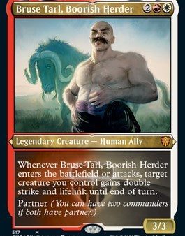 Bruse Tarl, Boorish Herder (Foil Etched) [Commander Legends] For Cheap