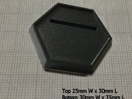 1 Inch Black Slotted Hex Gaming Base (20) Hot on Sale