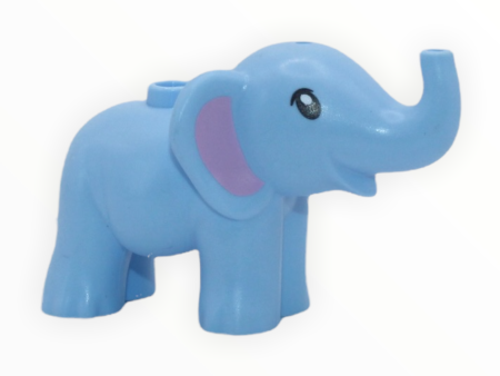 Bright Light Blue Baby Elephant (Friends, pink ears) Hot on Sale