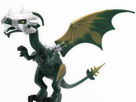 Dark Green Dragon with Armor (gold markings on body and wings) Online